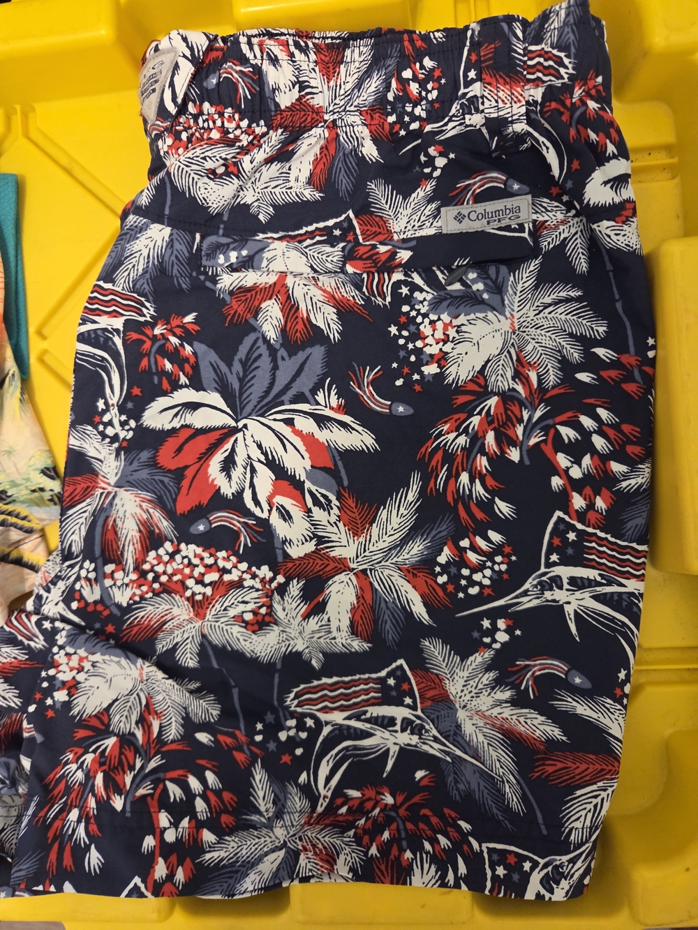 Columbia Women’s Navy Red White Tropical Swim Shorts